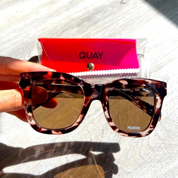 Quay AFTER HOURS POLARIZED tort blk frame/blk fade lenses NWT (back ordered) - Picture 1 of 6